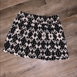 Black and Cream/White Skirt
